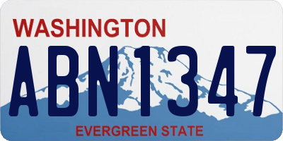 WA license plate ABN1347