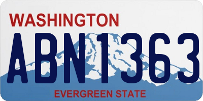 WA license plate ABN1363