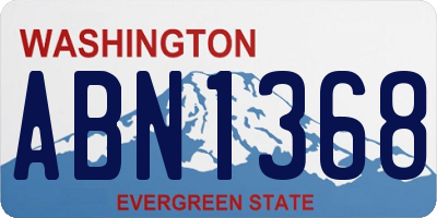 WA license plate ABN1368