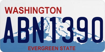 WA license plate ABN1390
