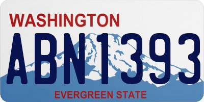 WA license plate ABN1393