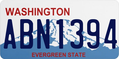WA license plate ABN1394