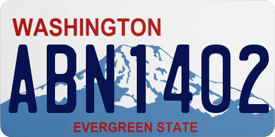 WA license plate ABN1402