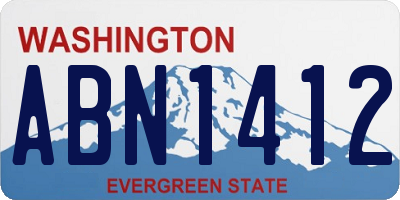 WA license plate ABN1412