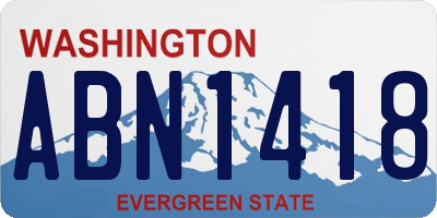 WA license plate ABN1418