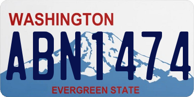 WA license plate ABN1474