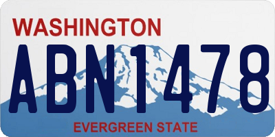 WA license plate ABN1478