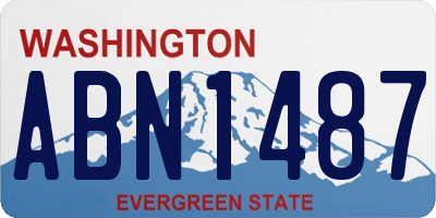WA license plate ABN1487