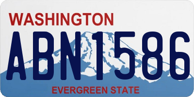 WA license plate ABN1586
