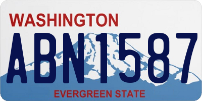 WA license plate ABN1587