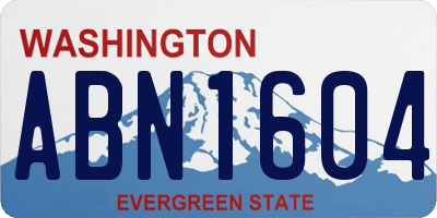 WA license plate ABN1604