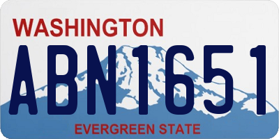 WA license plate ABN1651