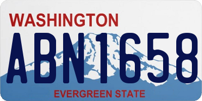 WA license plate ABN1658