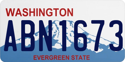 WA license plate ABN1673