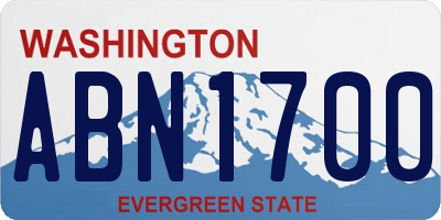 WA license plate ABN1700