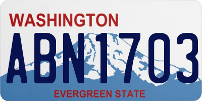 WA license plate ABN1703