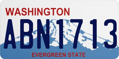 WA license plate ABN1713