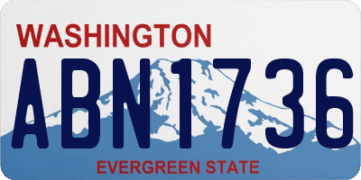 WA license plate ABN1736