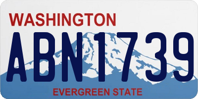 WA license plate ABN1739