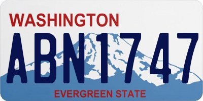WA license plate ABN1747
