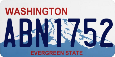 WA license plate ABN1752