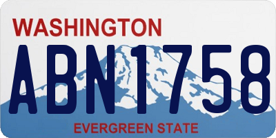 WA license plate ABN1758