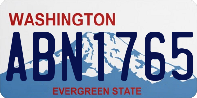 WA license plate ABN1765