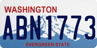 WA license plate ABN1773