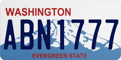 WA license plate ABN1777
