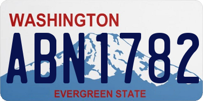 WA license plate ABN1782