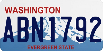 WA license plate ABN1792