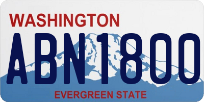 WA license plate ABN1800