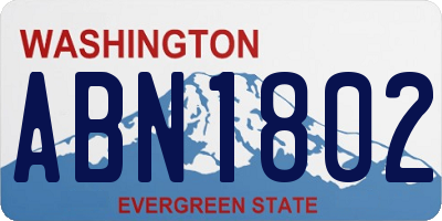 WA license plate ABN1802