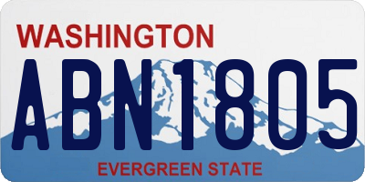 WA license plate ABN1805