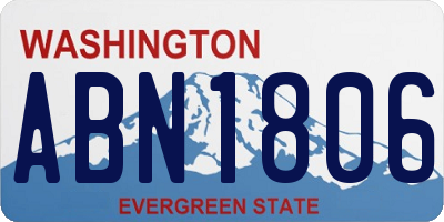 WA license plate ABN1806