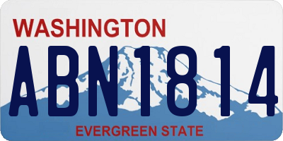 WA license plate ABN1814