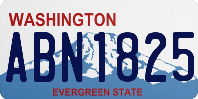 WA license plate ABN1825