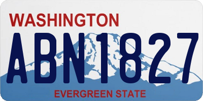 WA license plate ABN1827