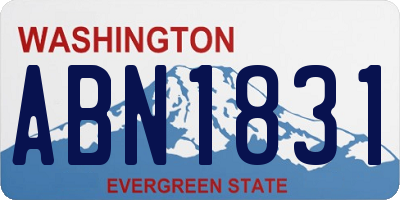 WA license plate ABN1831