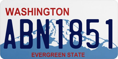 WA license plate ABN1851