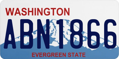 WA license plate ABN1866