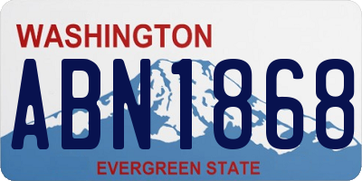 WA license plate ABN1868