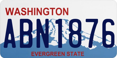 WA license plate ABN1876