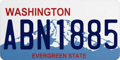 WA license plate ABN1885