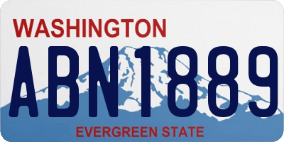 WA license plate ABN1889