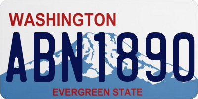 WA license plate ABN1890