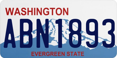 WA license plate ABN1893