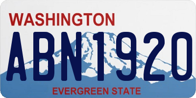 WA license plate ABN1920