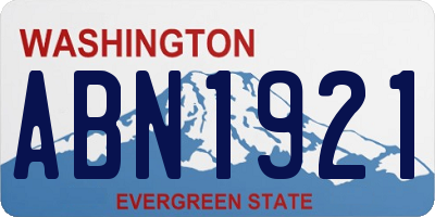 WA license plate ABN1921