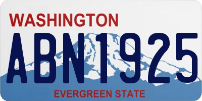 WA license plate ABN1925